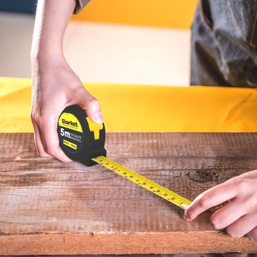 Cinta Métrica Retráctil 5m STARKET Acero Inoxidable Precisa