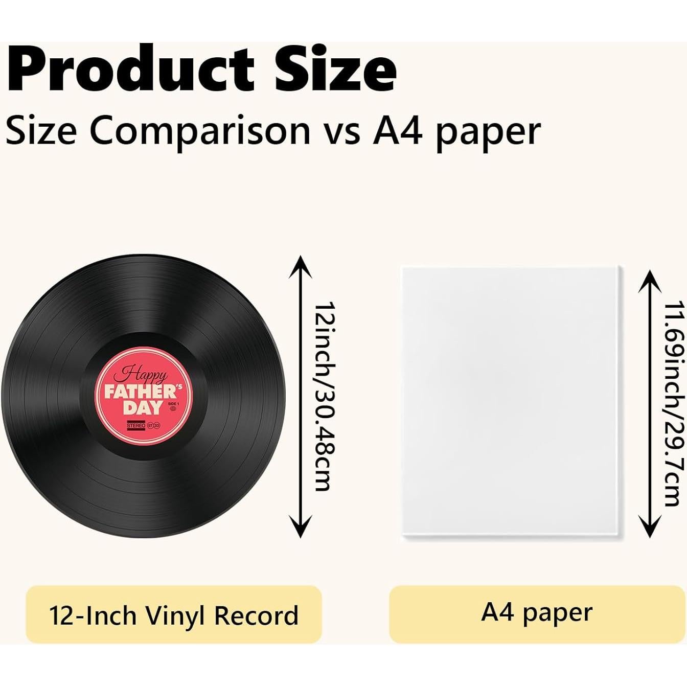 Leptetek 12 Piezas Decoraciones de Discos de Vinilo Vintage