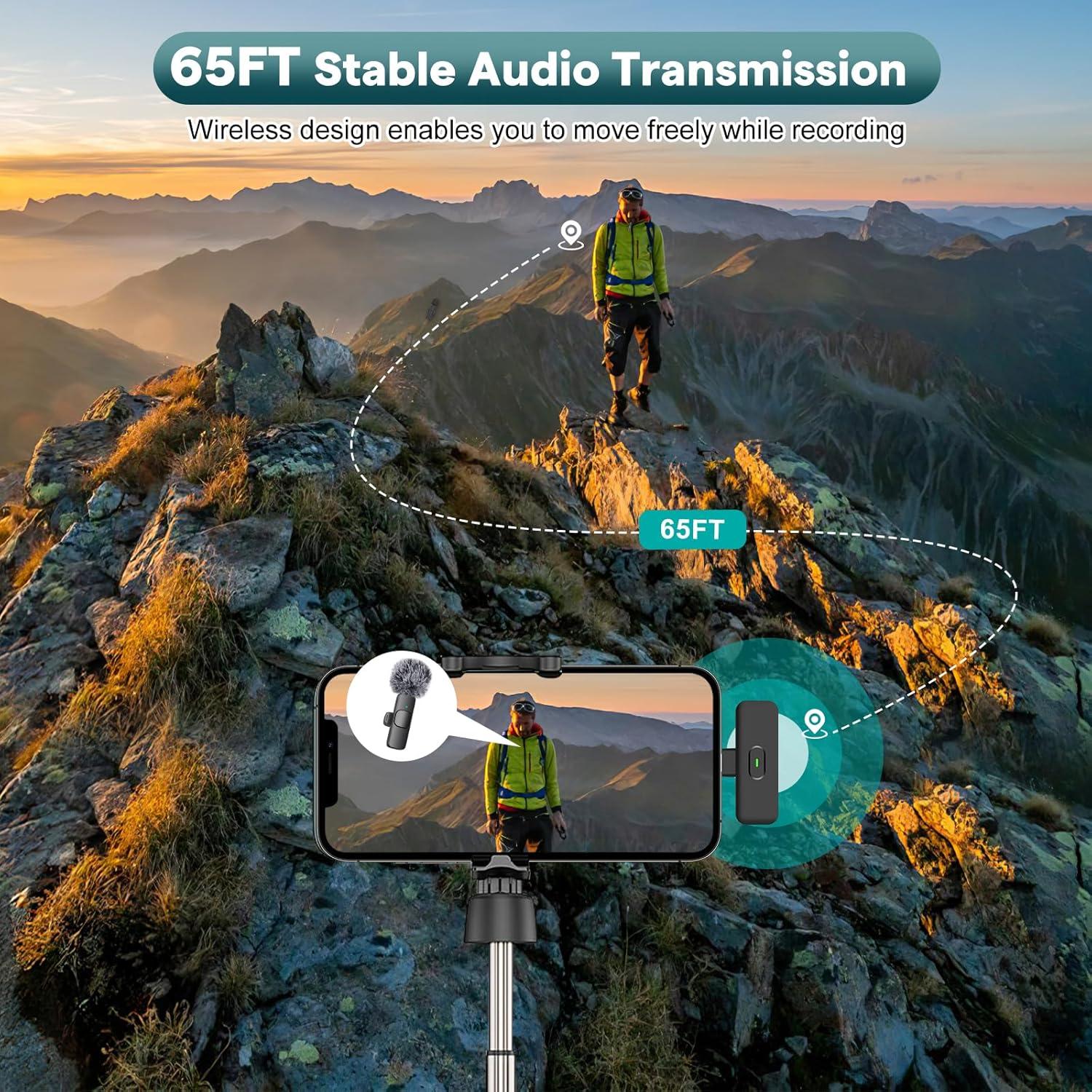 Micrófono Mini Inalámbrico MAYBESTA WM356-1 para iPhone y Android