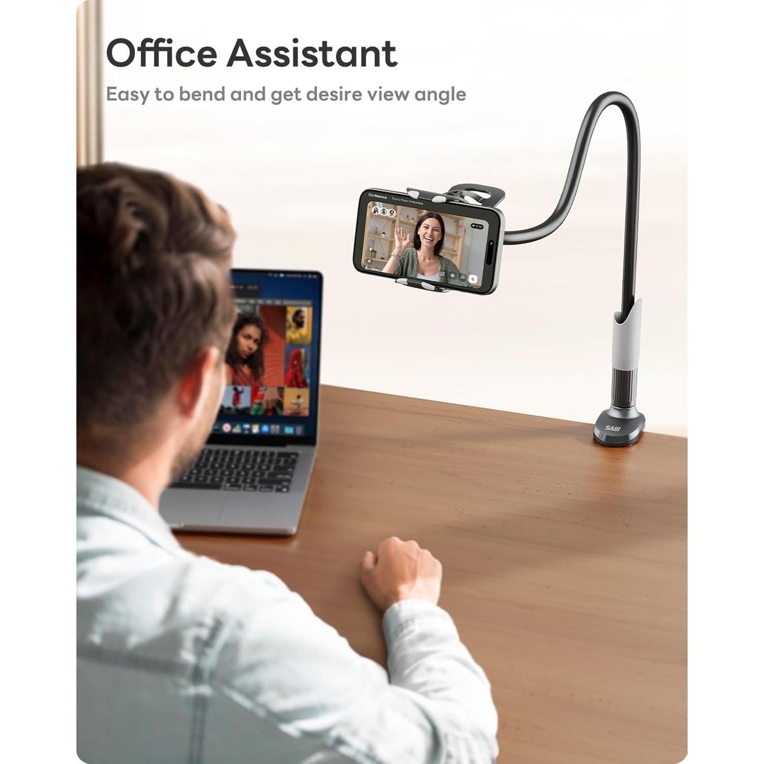 Soporte para Teléfono SAIJI C1-B con Brazo Flexible 85 cm