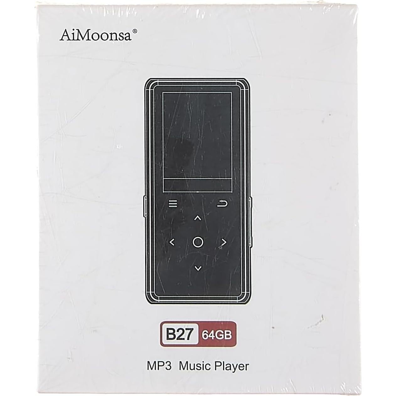 Reproductor MP3 AiMoonsa 64GB Bluetooth 5.2 Altavoz HD