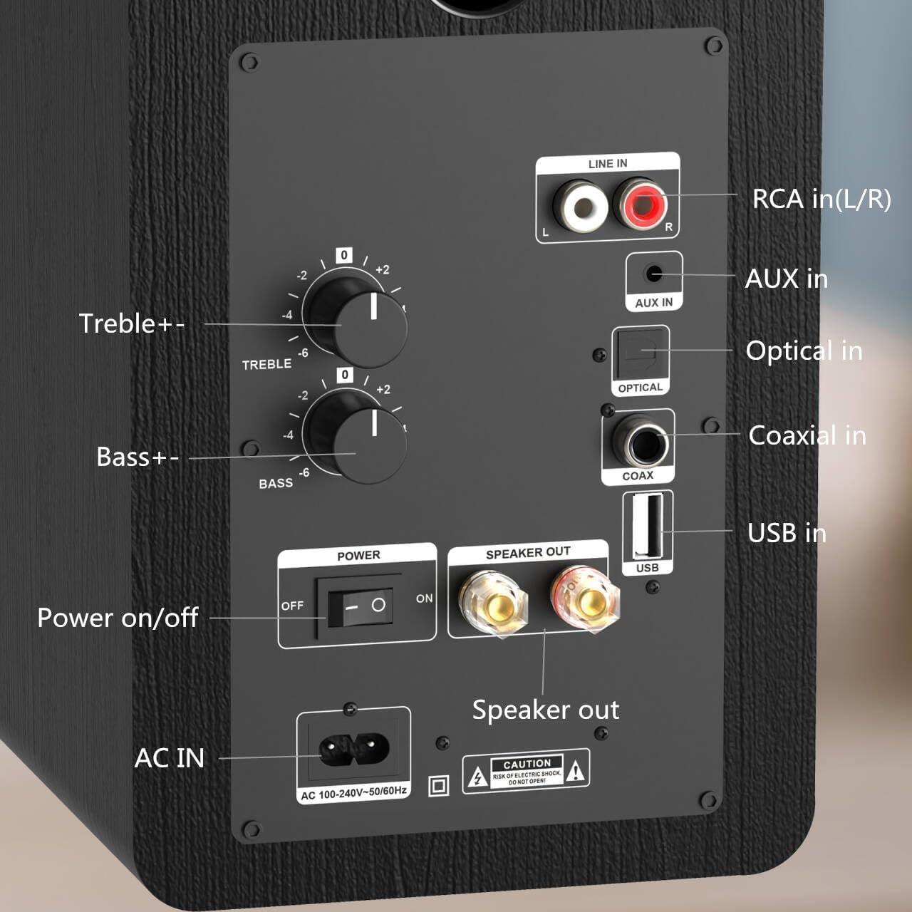 Altavoces de Estantería LONPOO LP-42M 100W Bluetooth 5.3