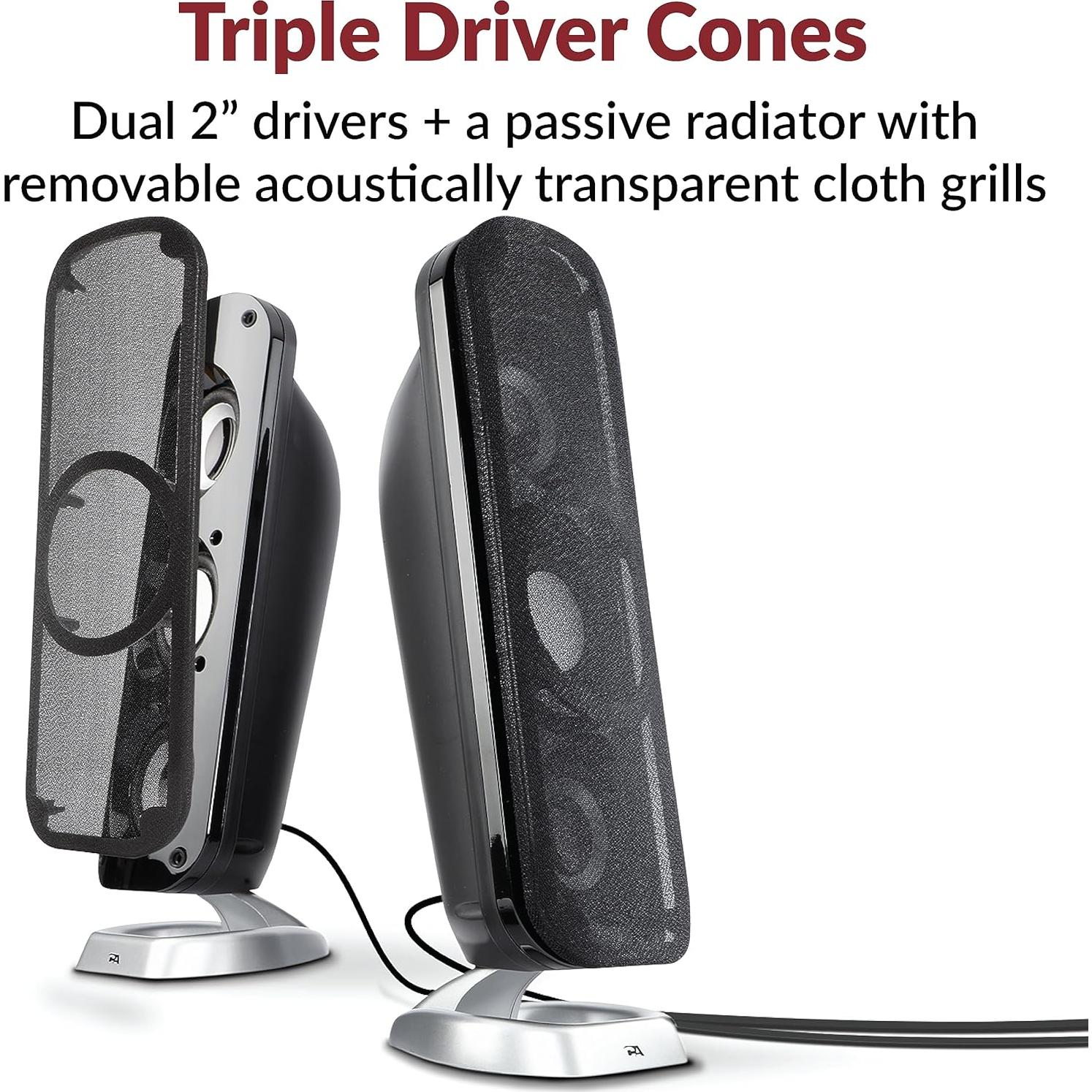 Altavoces Multimedia 2.1 Cyber Acoustics CA-3908 con Subwoofer 92W