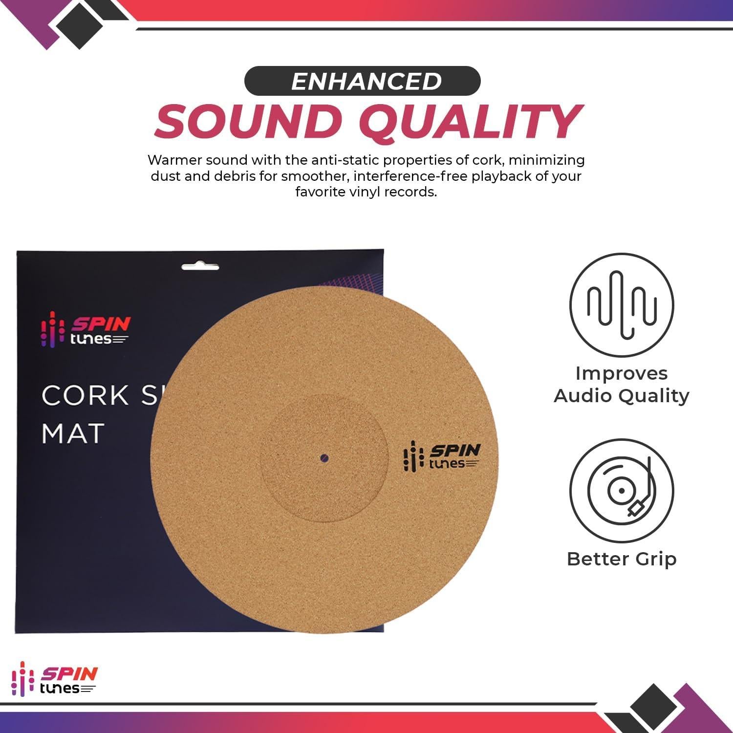 Alfombrilla de Tornamesa de Corcho SpinTunes 30.48 cm Antiestática