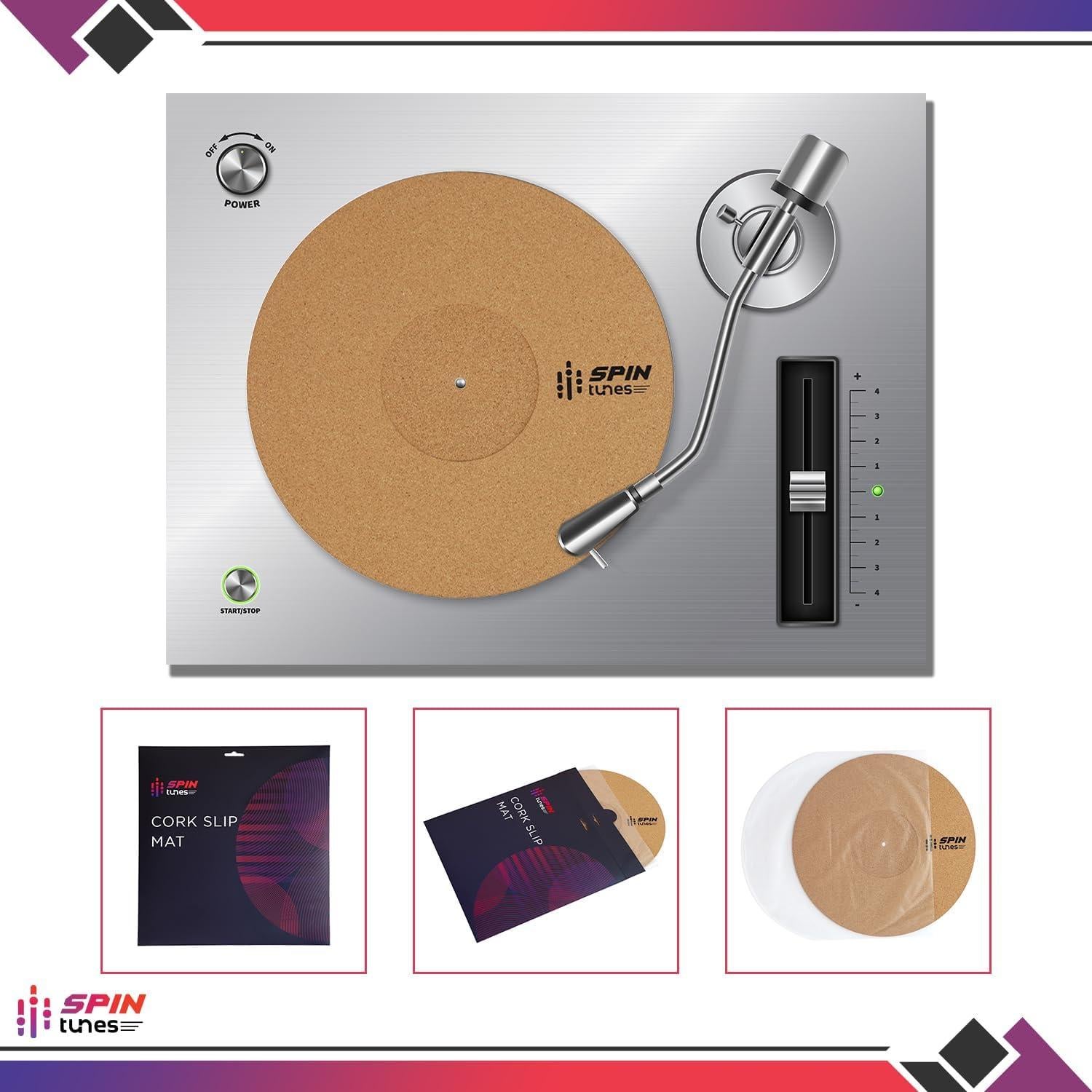 Alfombrilla de Tornamesa de Corcho SpinTunes 30.48 cm Antiestática