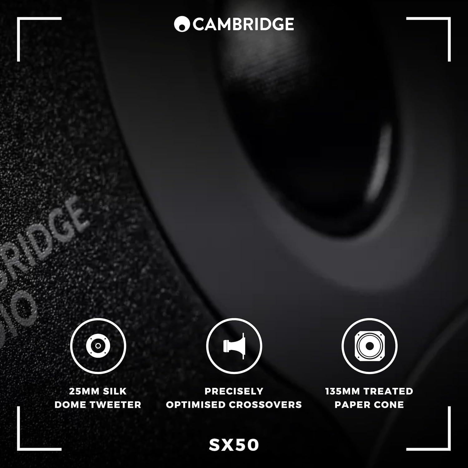 Altavoces de estantería Cambridge Audio SX-50 100W Negro Mate