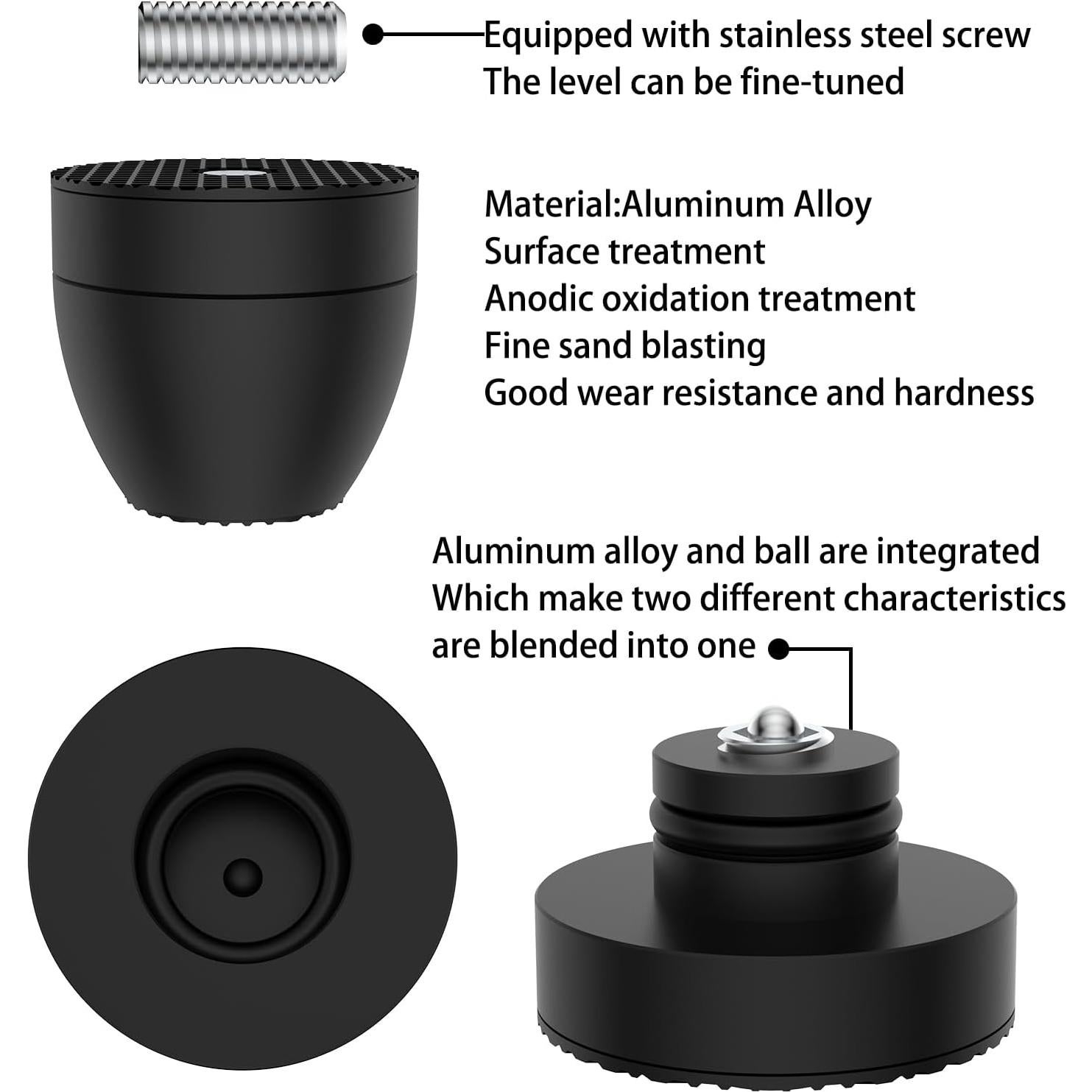 Patas de Aislamiento de Aluminio Viborg IF3033B 30x33mm 4 Pcs