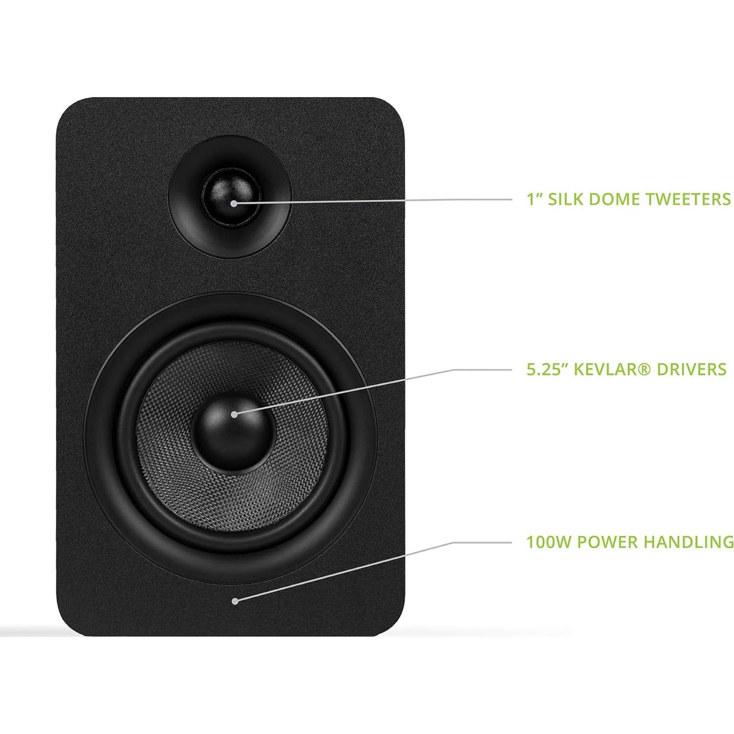 Altavoces Pasivos Kanto YU 5.25" con Tweeter de Seda - Negro