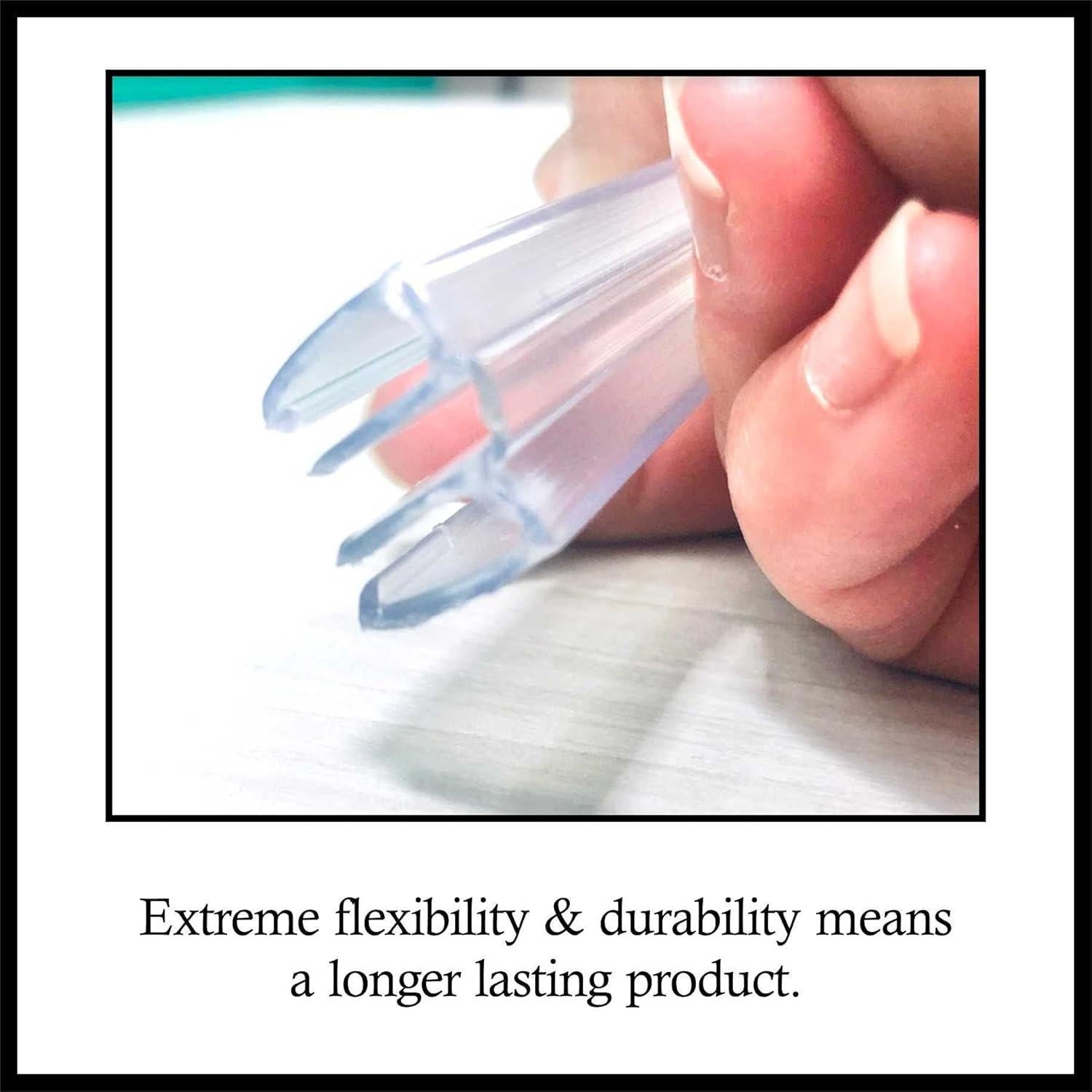 Bisagra de PVC Transparente 10.16cm para Plexiglás - 3 Piezas