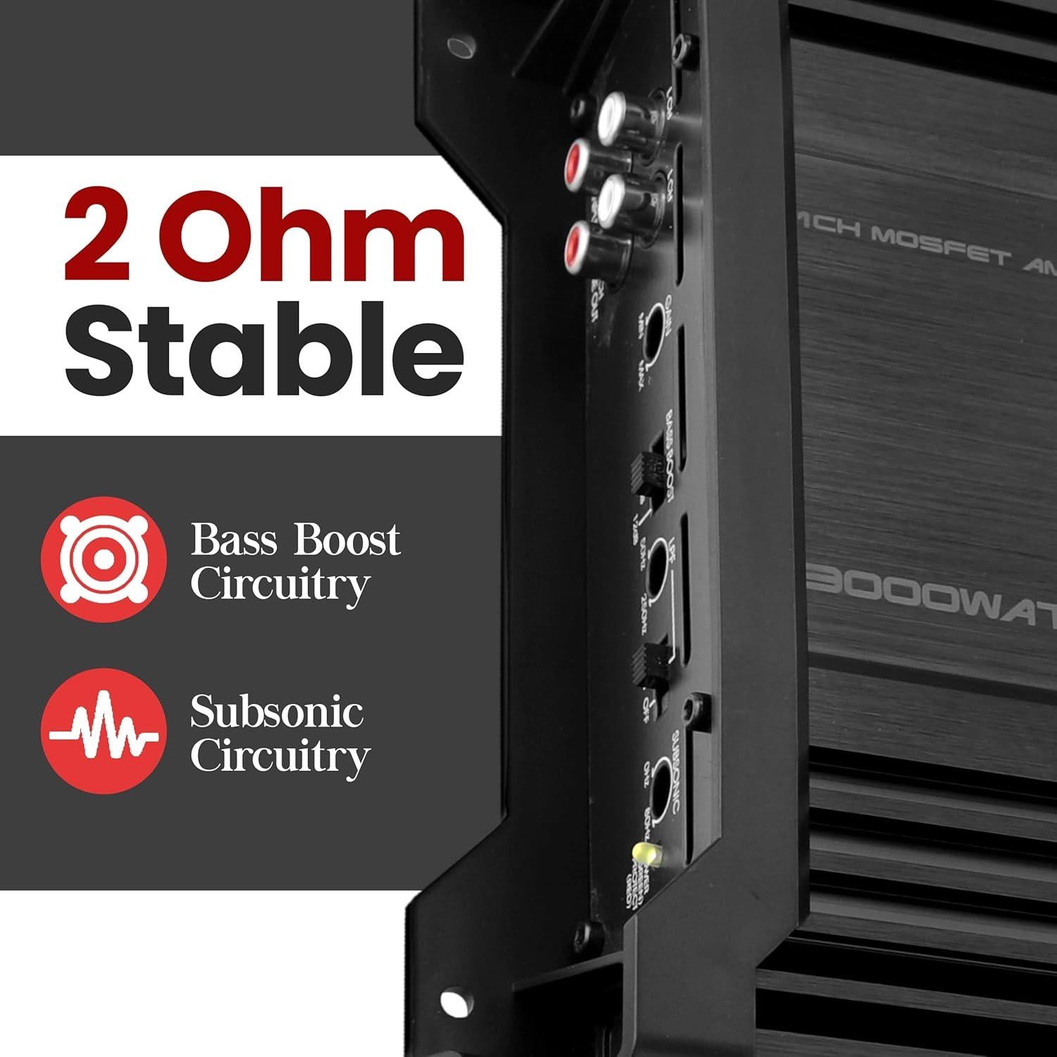 Amplificador Mono-Block Lanzar HTG158 1500W RMS 2 Ohmios