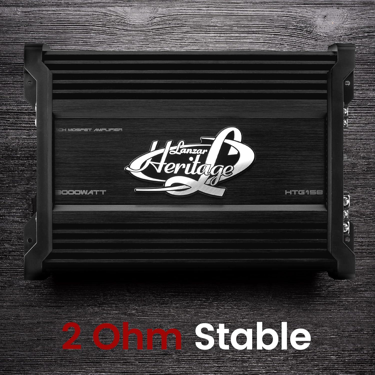 Amplificador Mono-Block Lanzar HTG158 1500W RMS 2 Ohmios