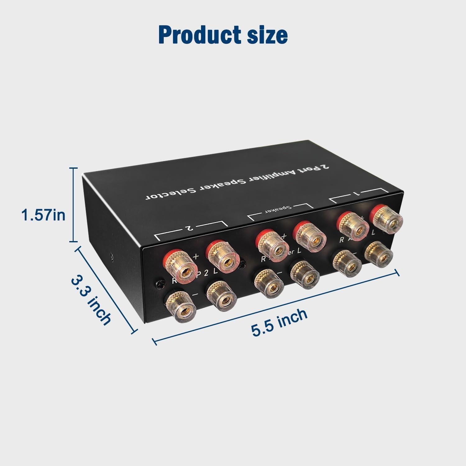 Selector de Altavoces Y.D.F 2 Puertos Interruptor AMP Bidireccional