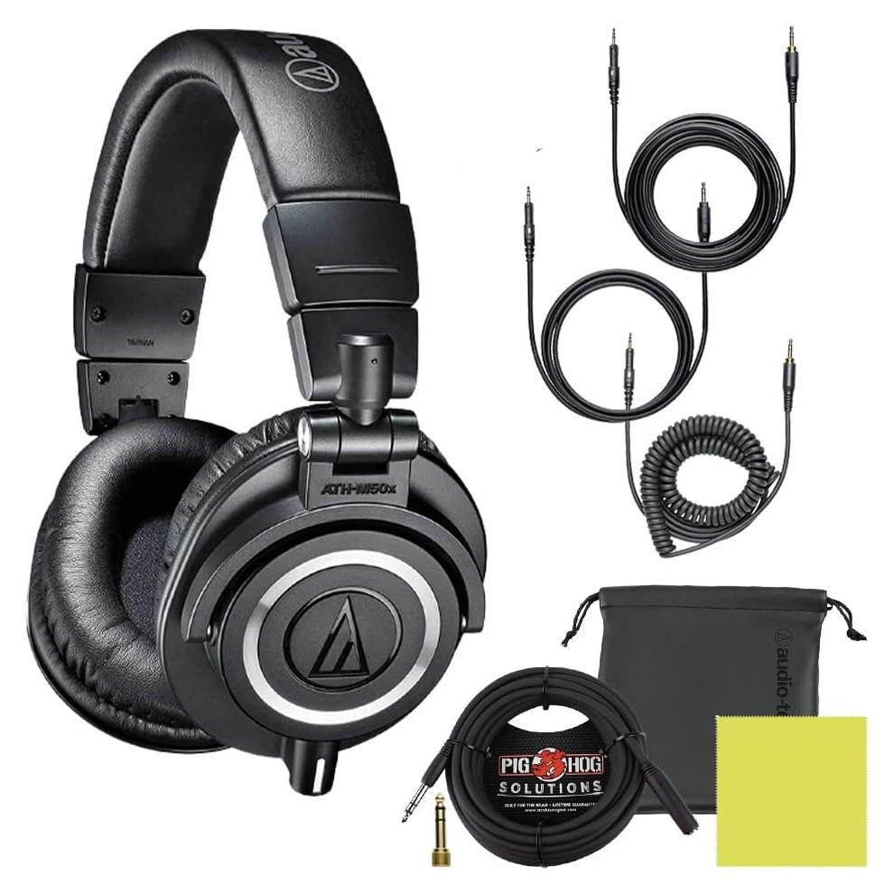 Auriculares de Monitoreo Audio-Technica ATH-M50X + Cable 3m