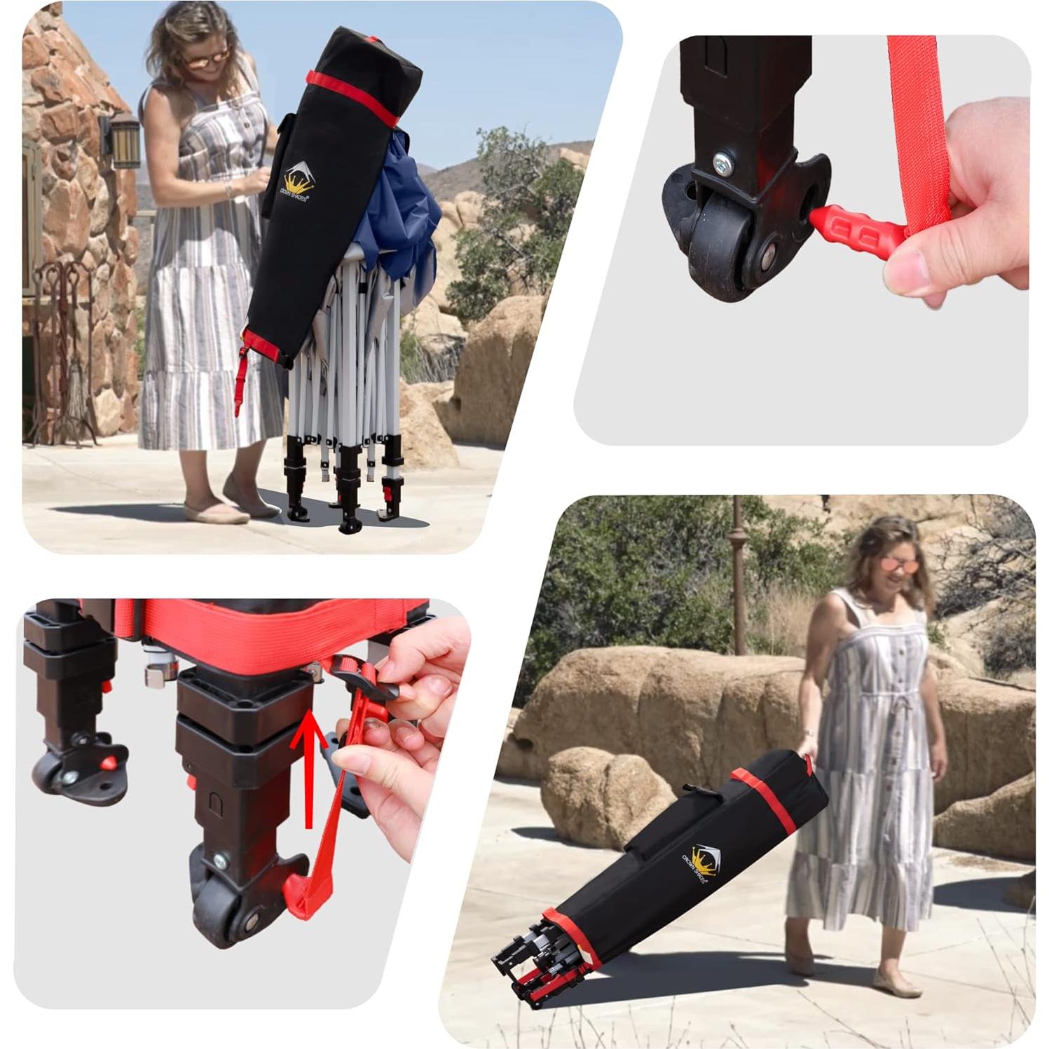 Carpa Plegable CROWN SHADES 3x3m Azul con Protección UV