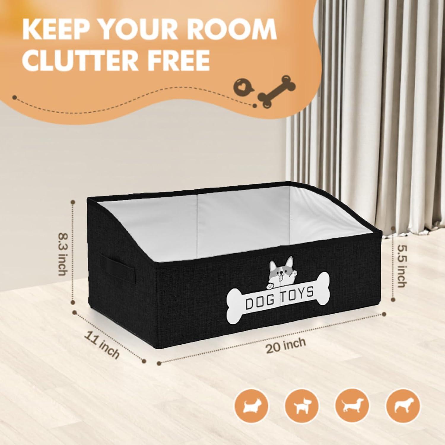 Cesta de Juguetes para Perros Mutiearo 50.8x27.9cm Negra