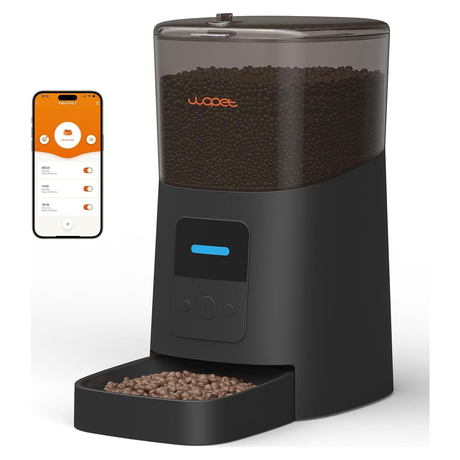 Comedero Automático WOPET 6L para Gatos y Perros con WiFi