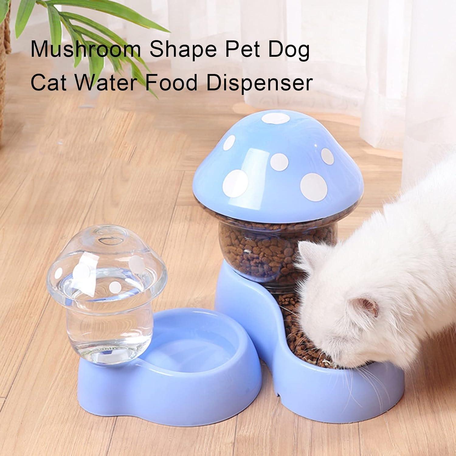 Dispensador Automático de Alimentos y Agua para Mascotas 1.8L - Azul