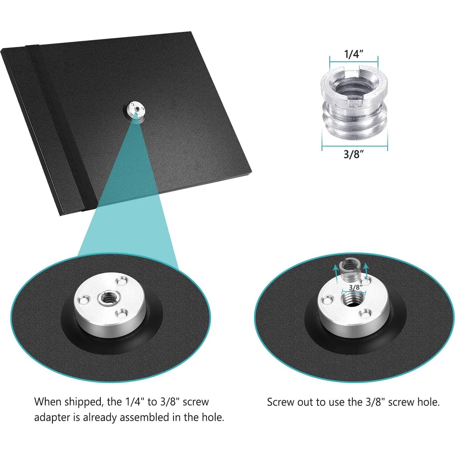 Soporte de bandeja para laptop Neewer 34x24 cm con adaptador