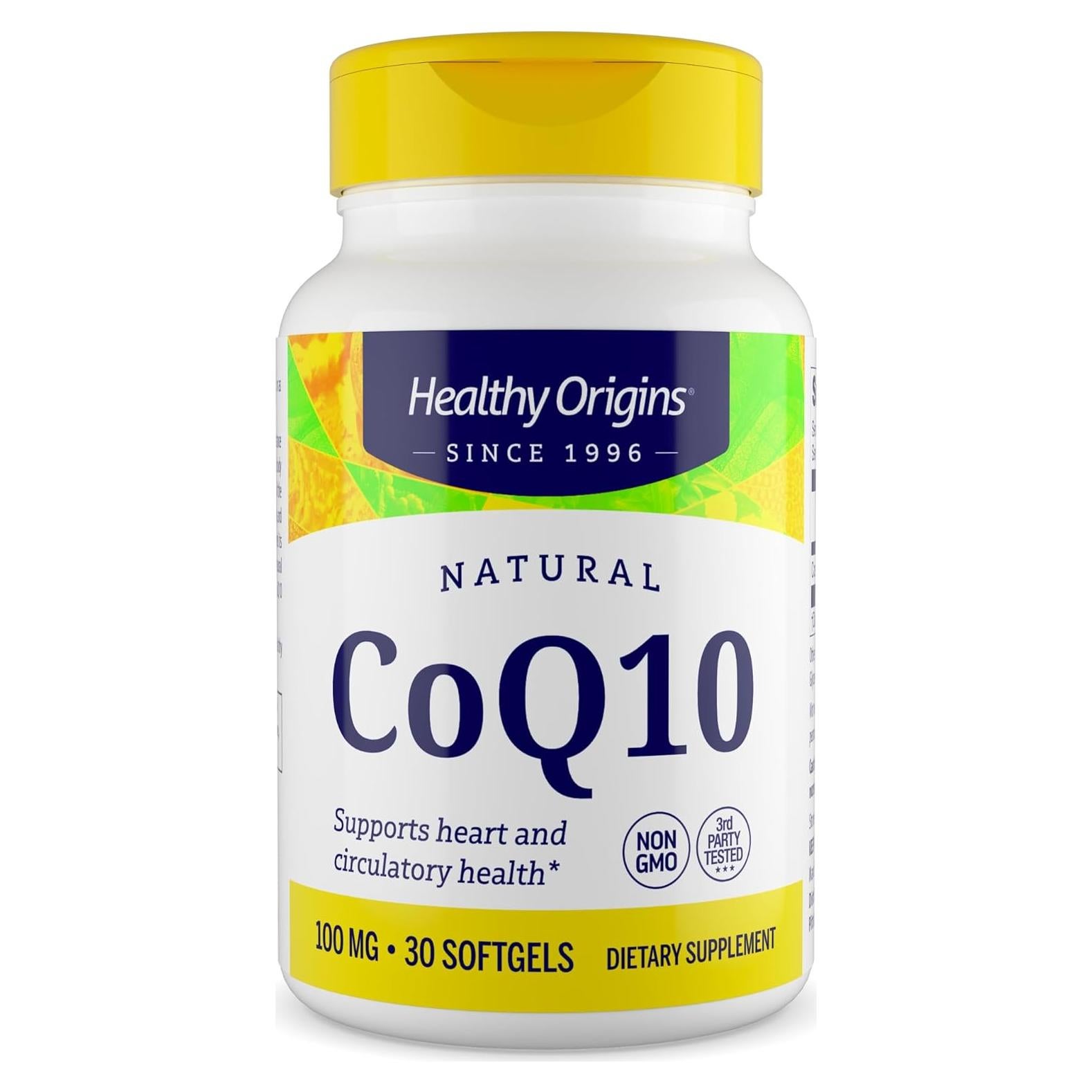 CoQ10 100 mg Healthy Origins - Ubiquinona Natural 30 Gelatinas