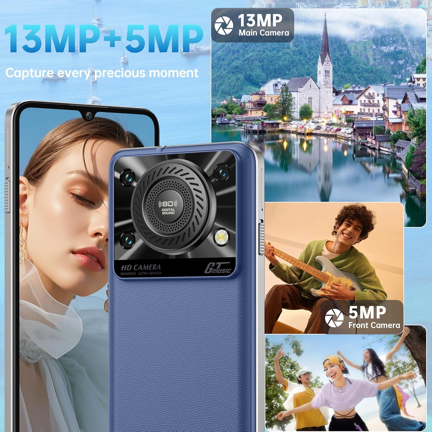 OUKITEL C60 Smartphone Android 15, 10000mAh, 16GB RAM, 128GB