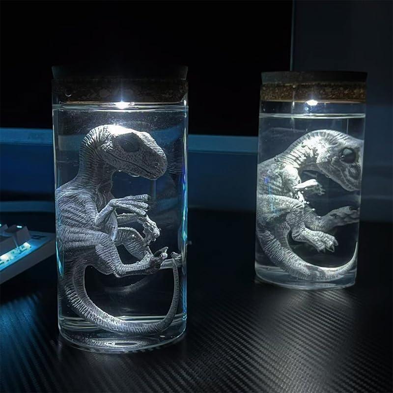 Figurita de Dinosaurio Tiranosaurio Rex en Botella de Vidrio