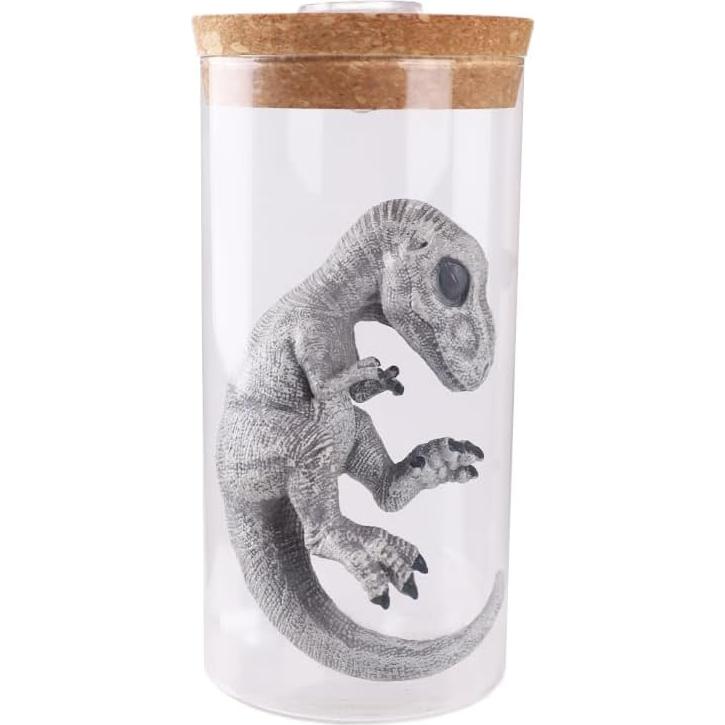 Figurita de Dinosaurio Tiranosaurio Rex en Botella de Vidrio