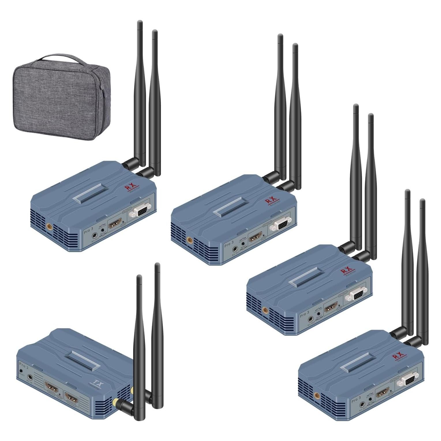Transmisor y Receptor HDMI Inalámbrico 4K 1TX a 4RX