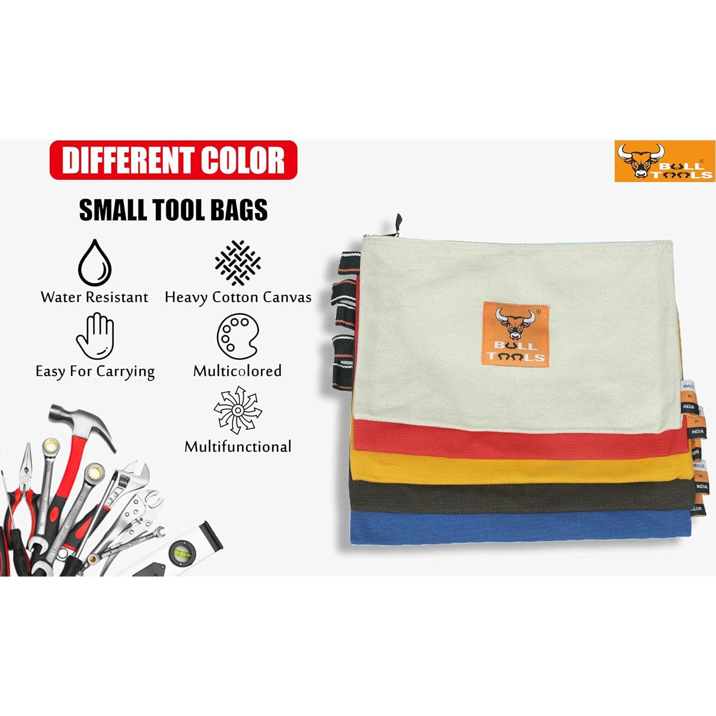 Bolsa de Herramientas BULL TOOLS 100% Lona Algodón 5 Pzas