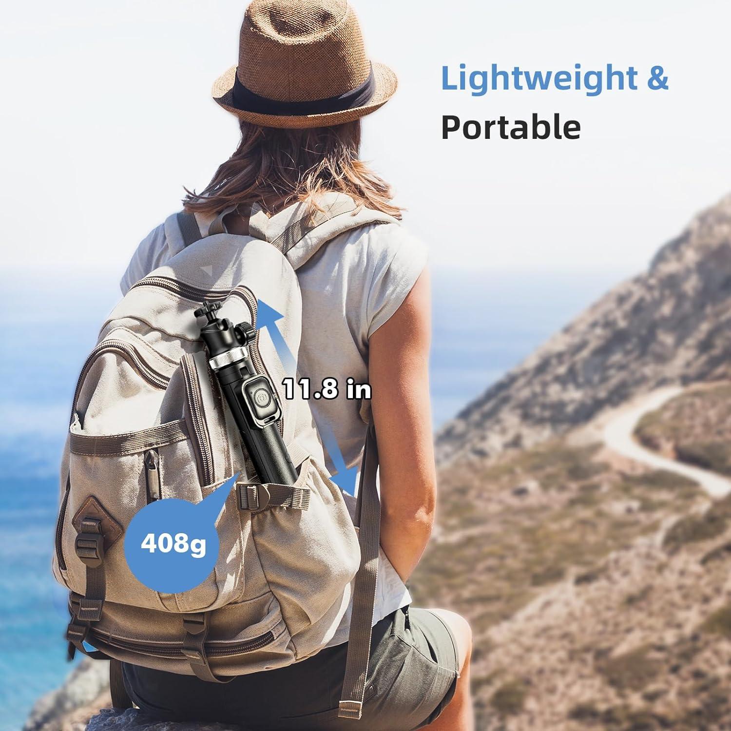 67" Phone Tripod, MIIASI Extendable Tripod for iPhone, Selfie Stick with Remote and Phone Holder, Compatible with iPhone/Android/Camera, Light Stand