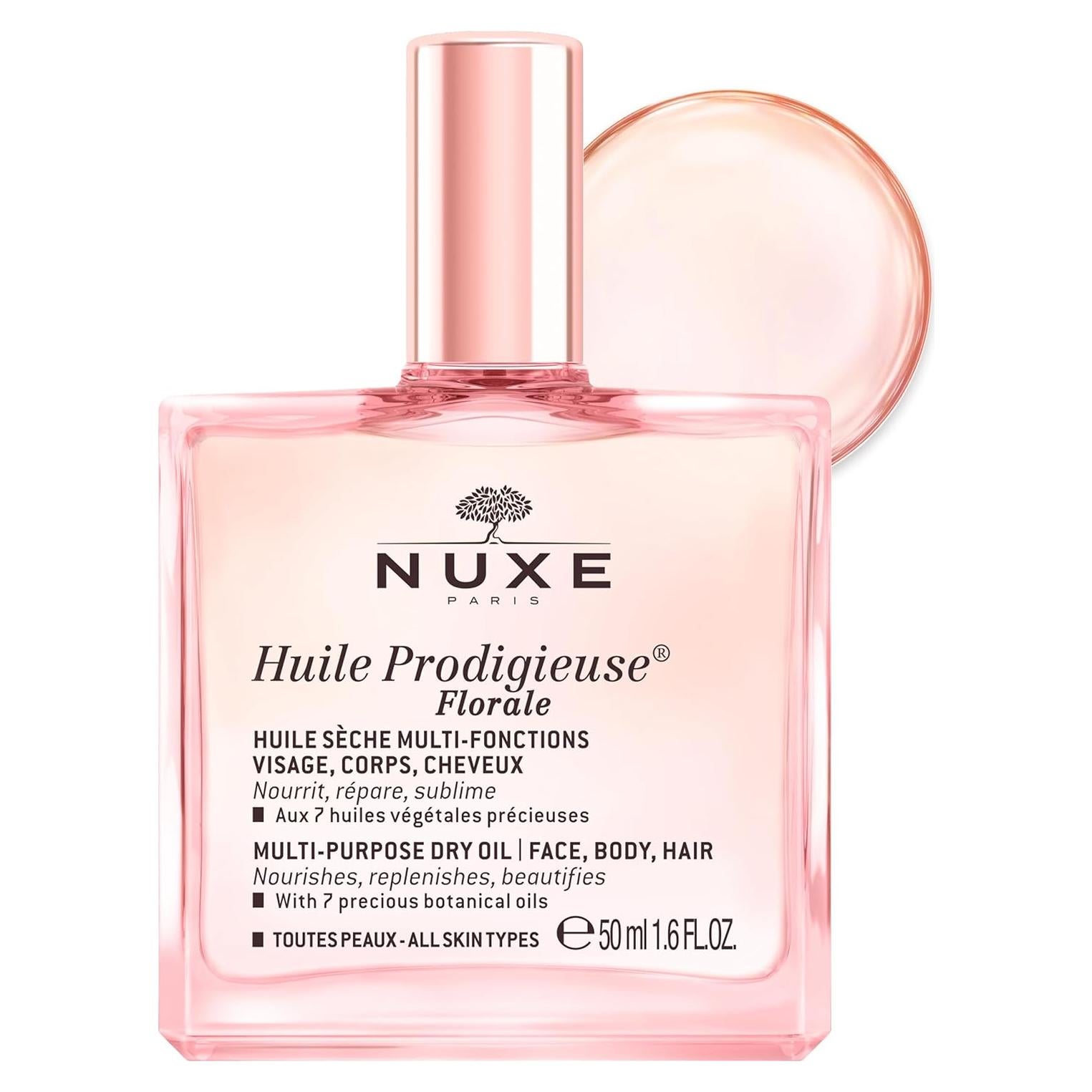 NUXE Huile Prodigieuse Floral - Aceite Orgánico 50 ml para Cuerpo, Cara y Cabello