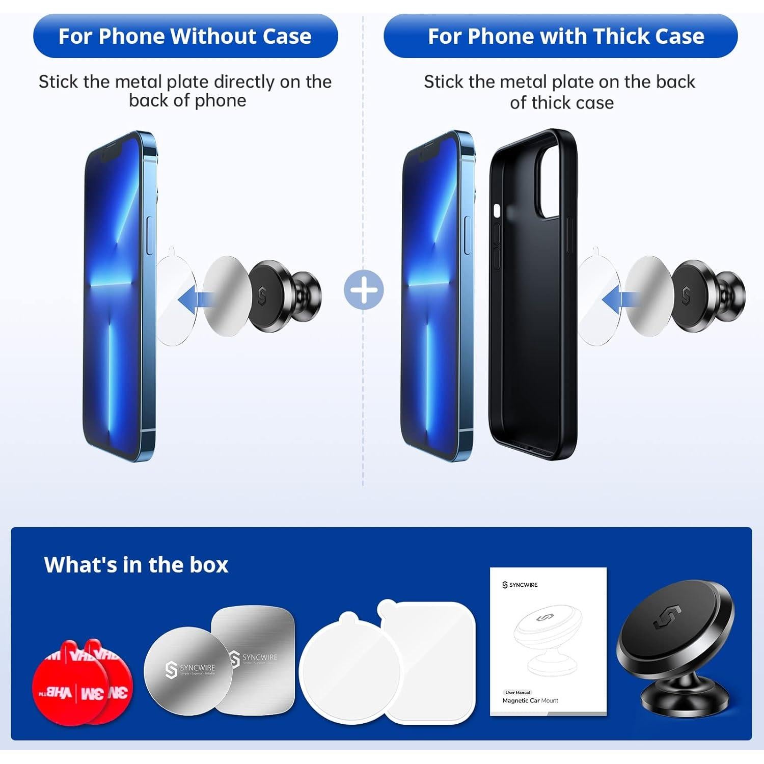 Soporte Magnético para Teléfono Syncwire para Coche Negro