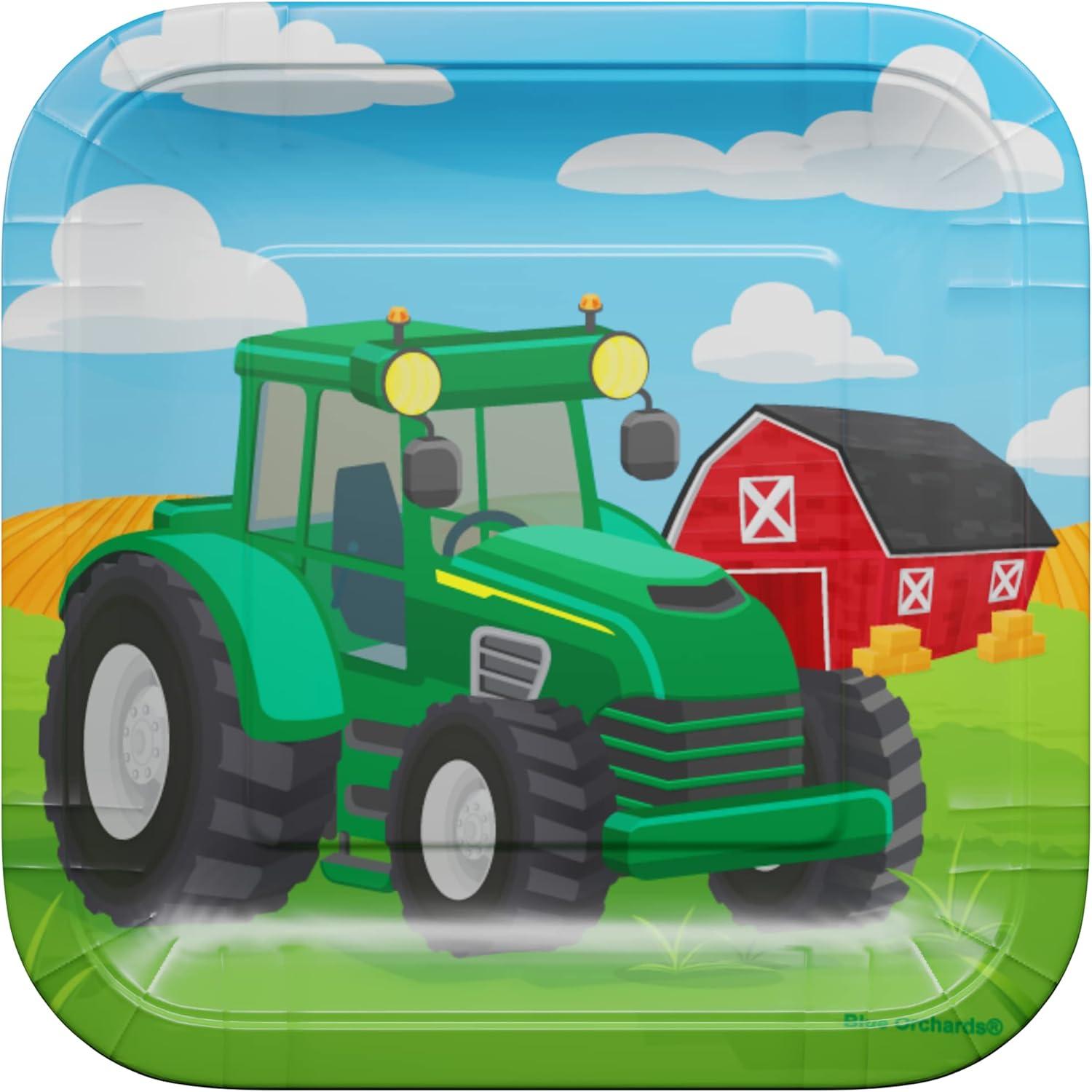 Suministros para Fiesta de Tractor Blue Orchards - 64 Piezas