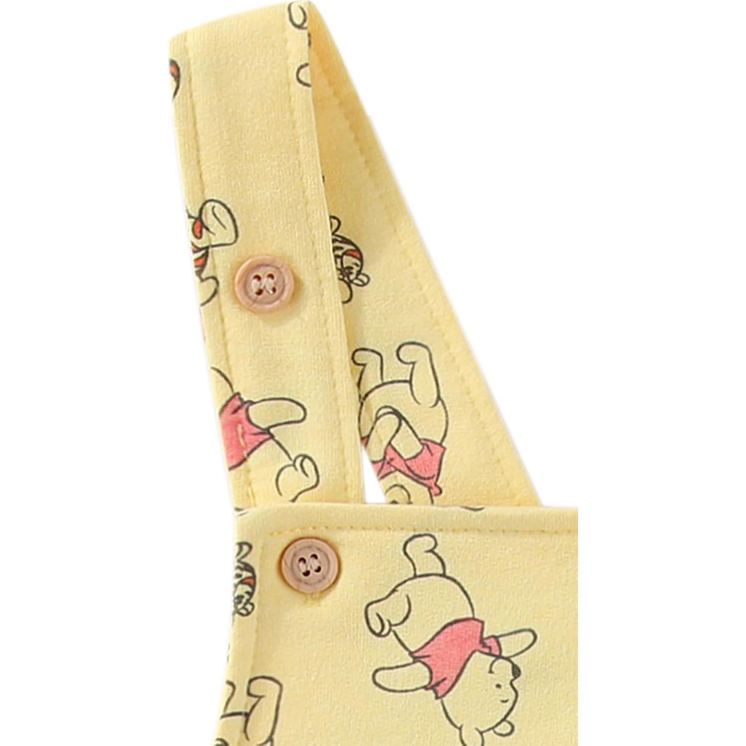 Conjunto 3 Piezas Bebé Disney Winnie the Pooh - Camiseta, Overol y Sombrero