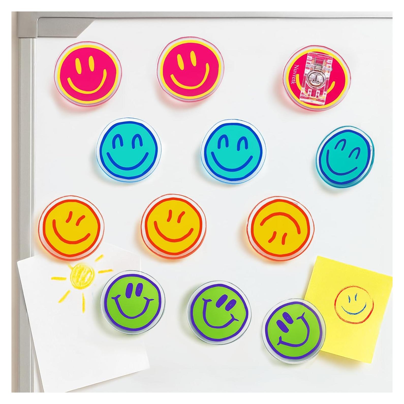 Clips Magnéticos Nuvretk - Paquete de 12 Coloridos 3.3 cm