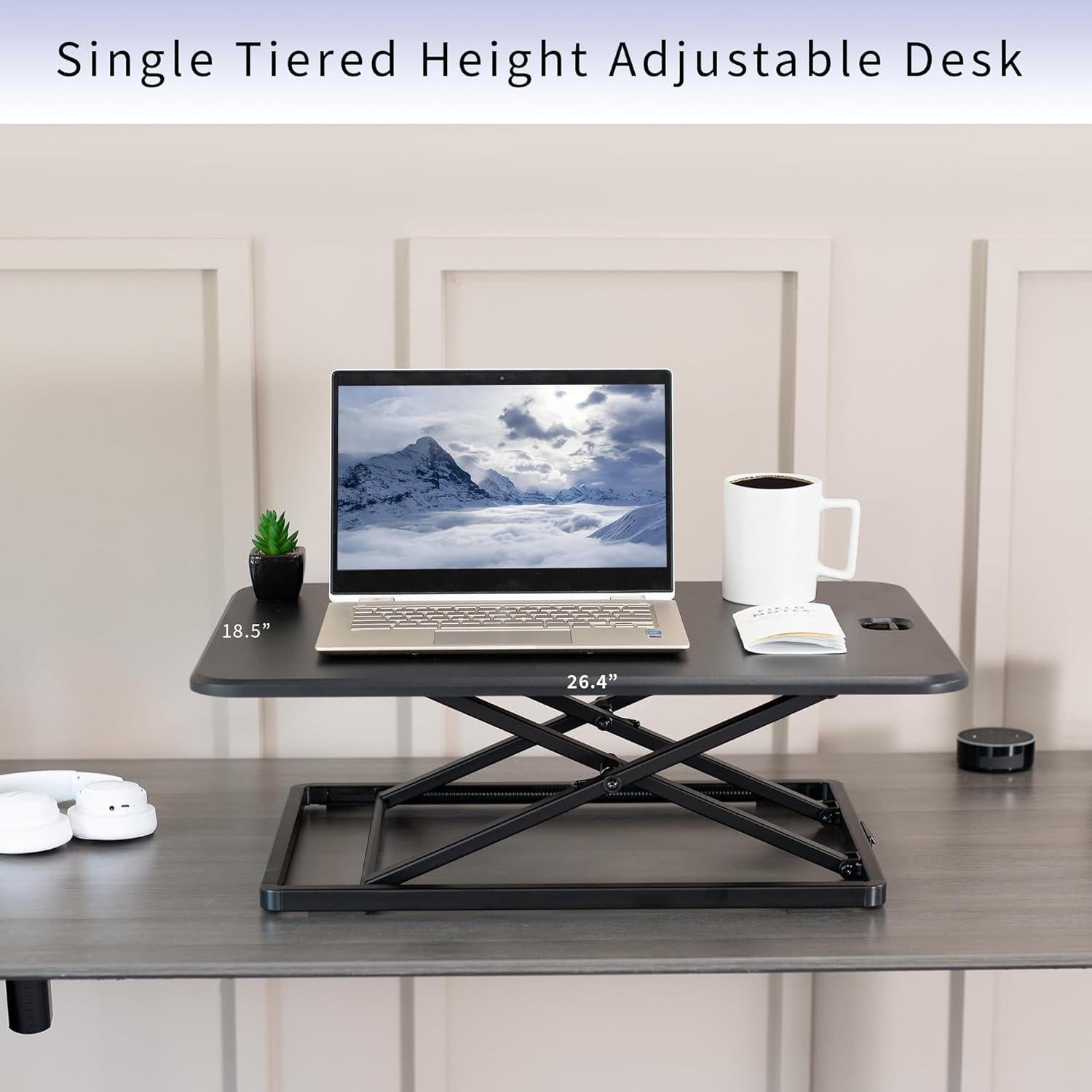 Escritorio Elevador Ajustable VIVO DESK-V001J Negro 67 cm