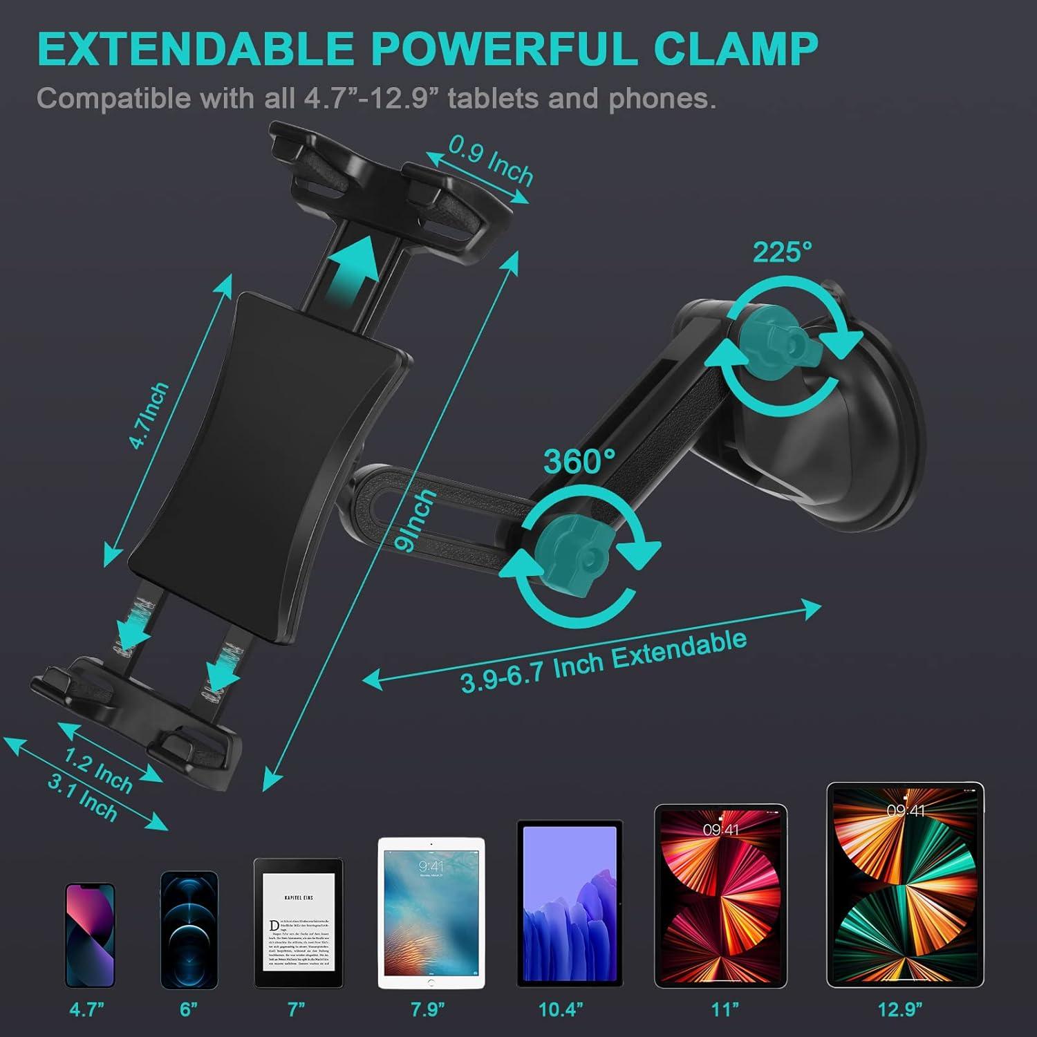 Soporte para Tablet Xishwon 2 en 1 Ajustable 360° para Coche