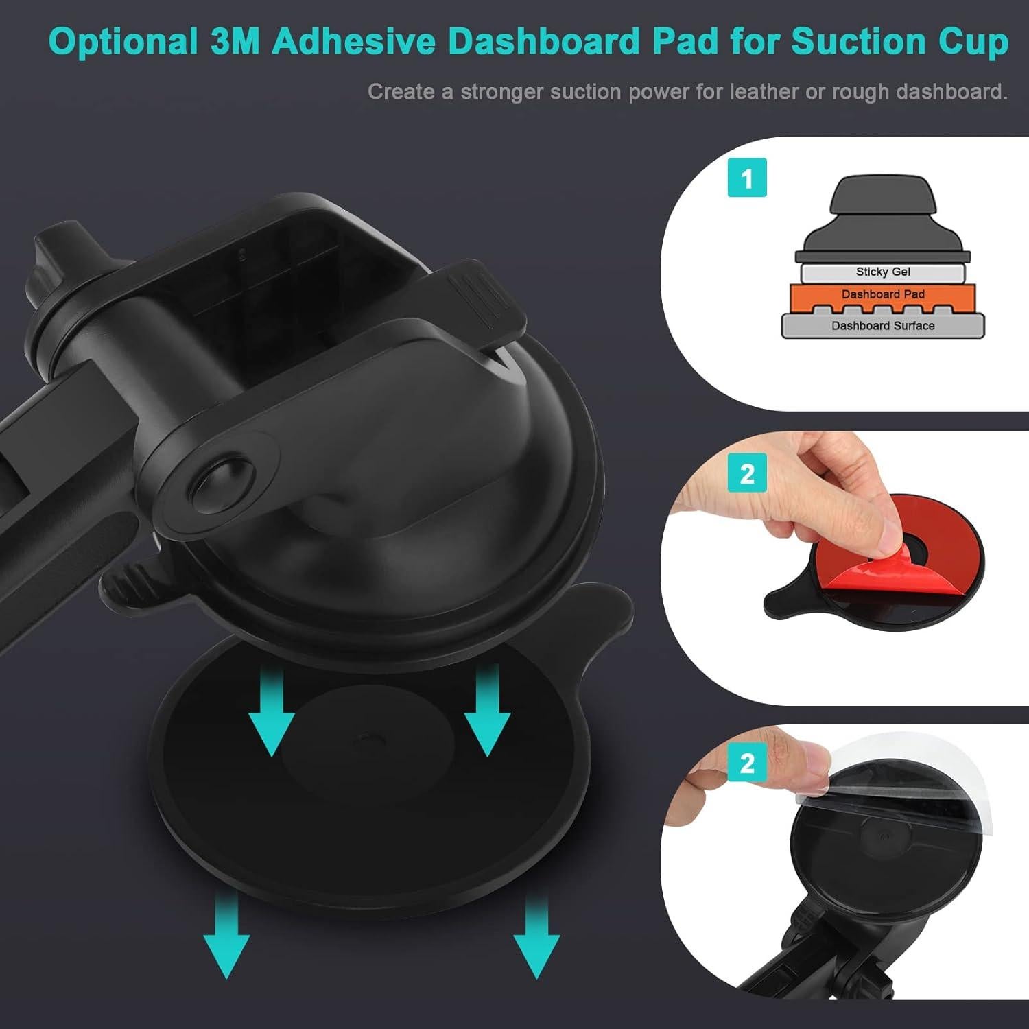 Soporte para Tablet Xishwon 2 en 1 Ajustable 360° para Coche