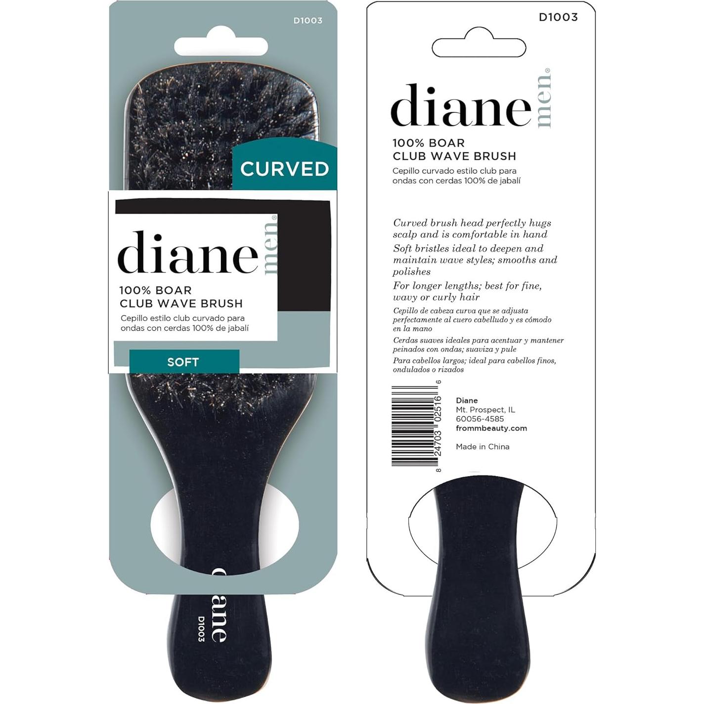 Cepillo Curvado Club Wave Diane de Cerda de Jabalí 100%