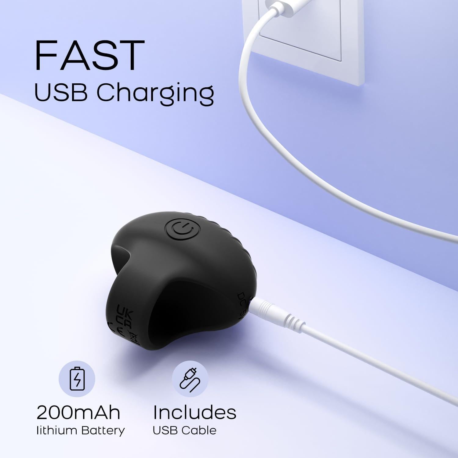 Bola de Masaje de Dedo JE FUN Recargable Impermeable Negro