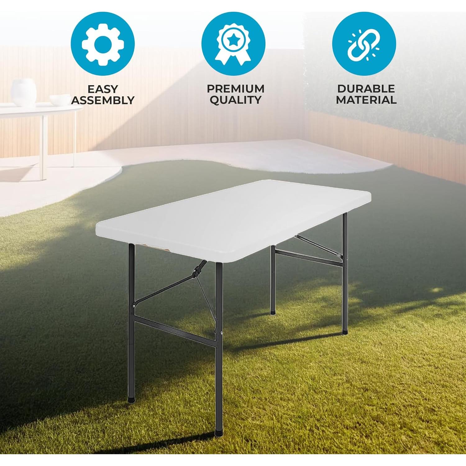 Mesa Plegable Simpli-Magic 1.22m Blanca Alta Resistencia