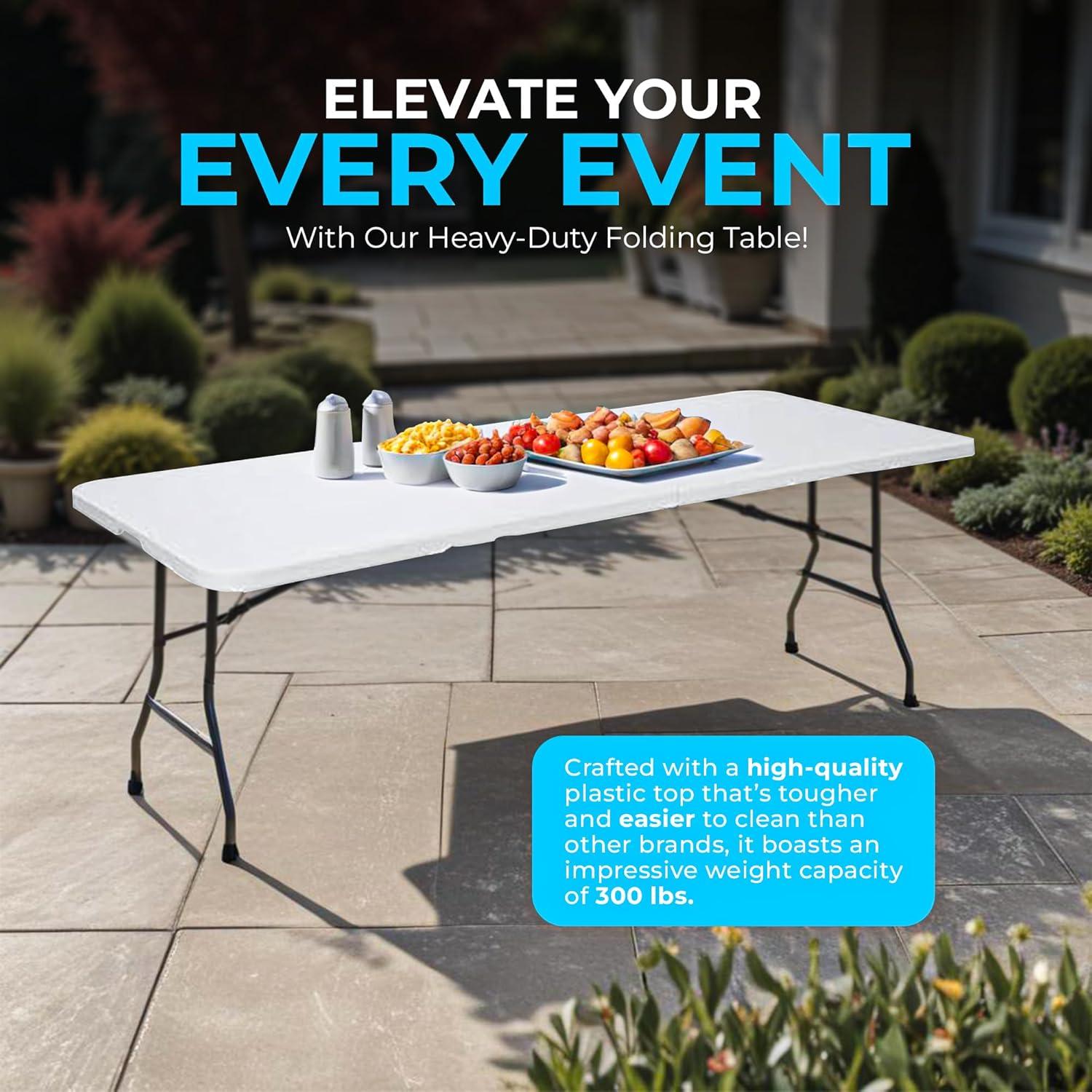 Mesa Plegable Simpli-Magic 1.22m Blanca Alta Resistencia