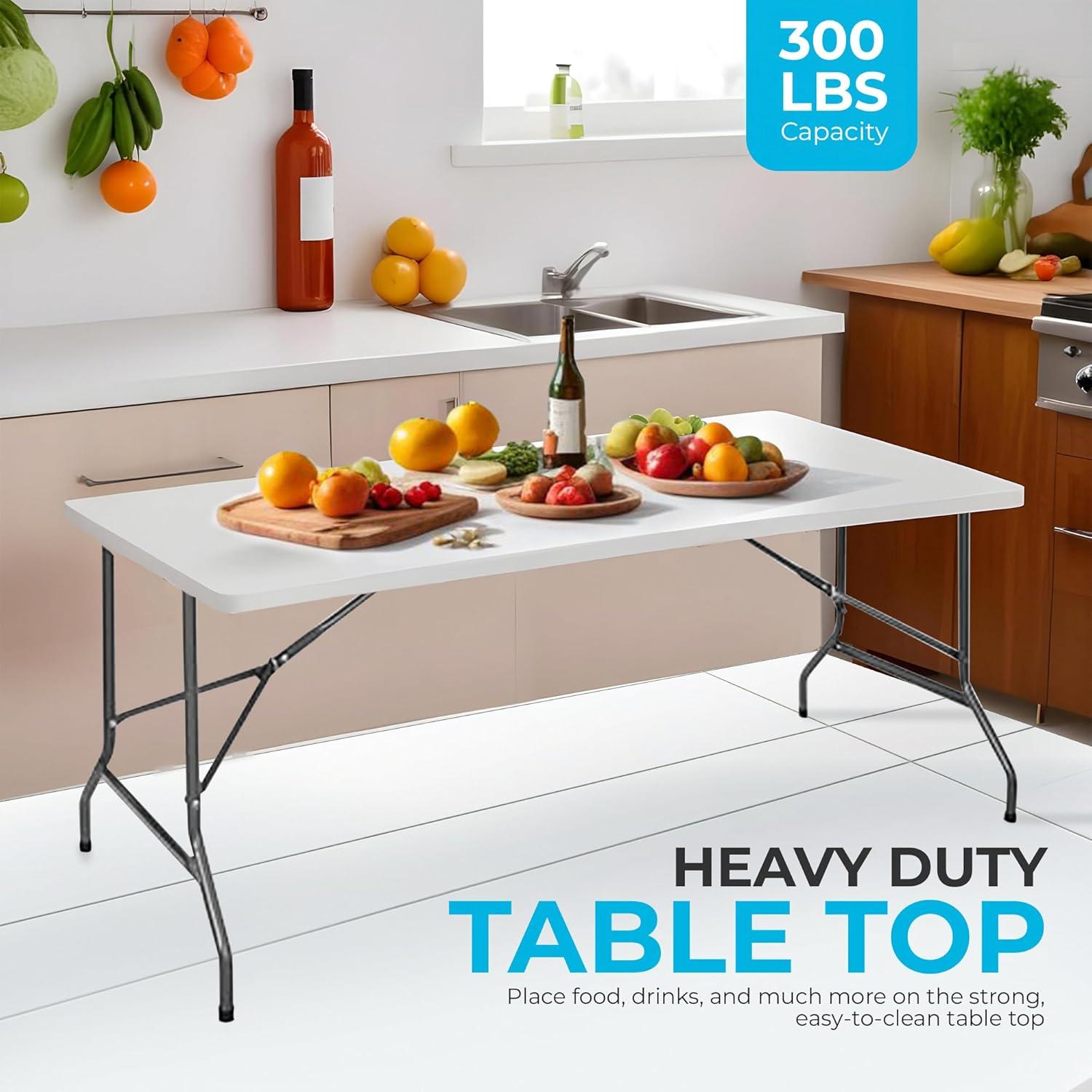 Mesa Plegable Simpli-Magic 1.22m Blanca Alta Resistencia