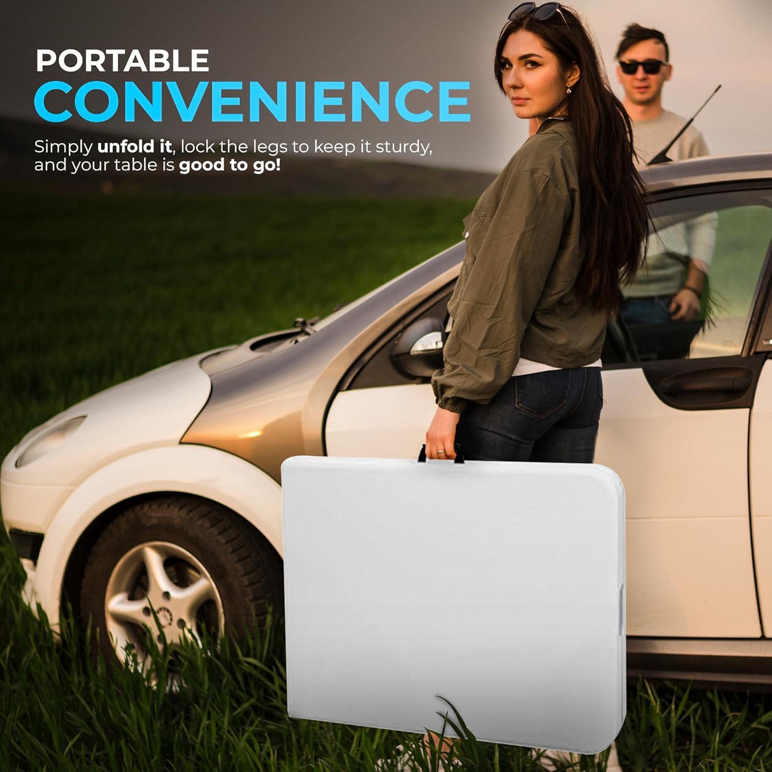 Mesa Plegable Simpli-Magic 1.22m Blanca Alta Resistencia