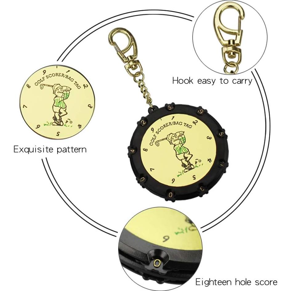 Contador de Puntuaciones de Golf SEACLOUD 18 Hoyos con Llave