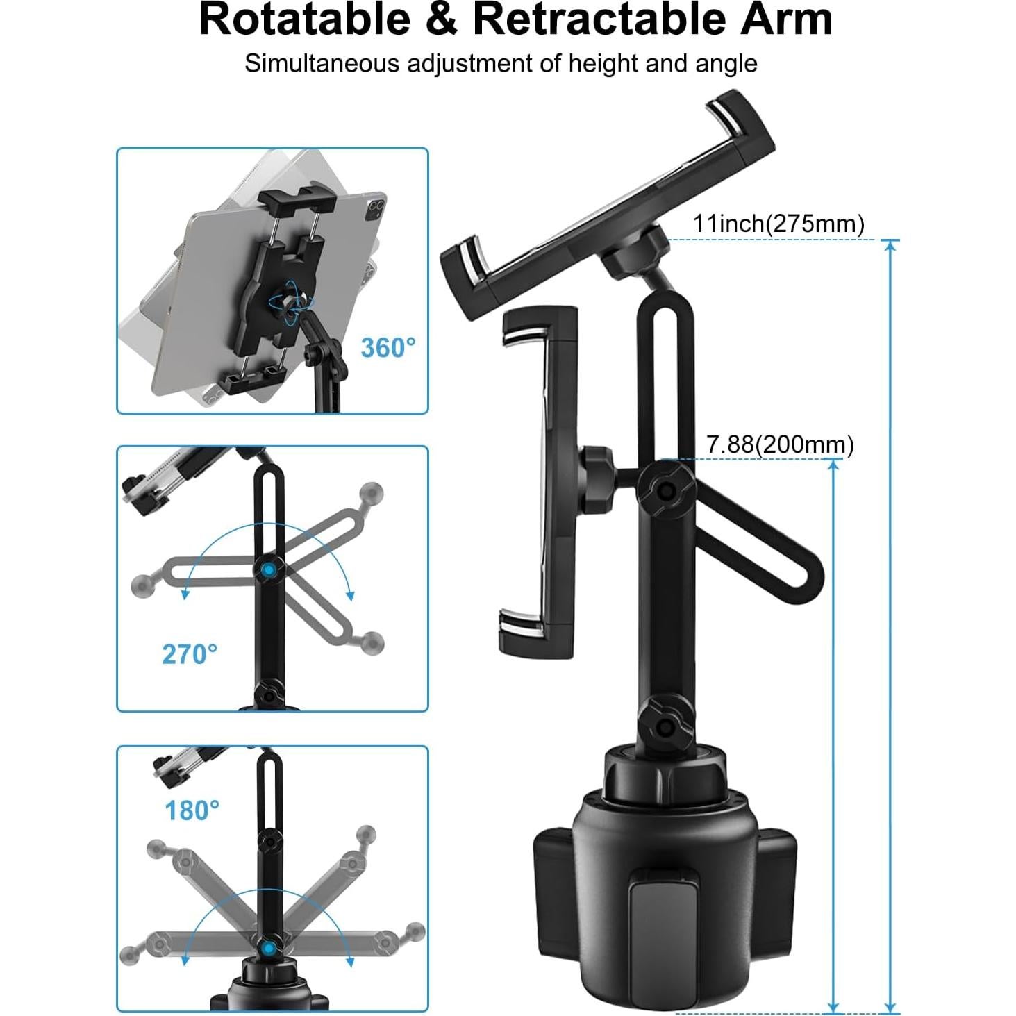 Soporte Universal para Tablet en Portavasos Woleyi 4-13"
