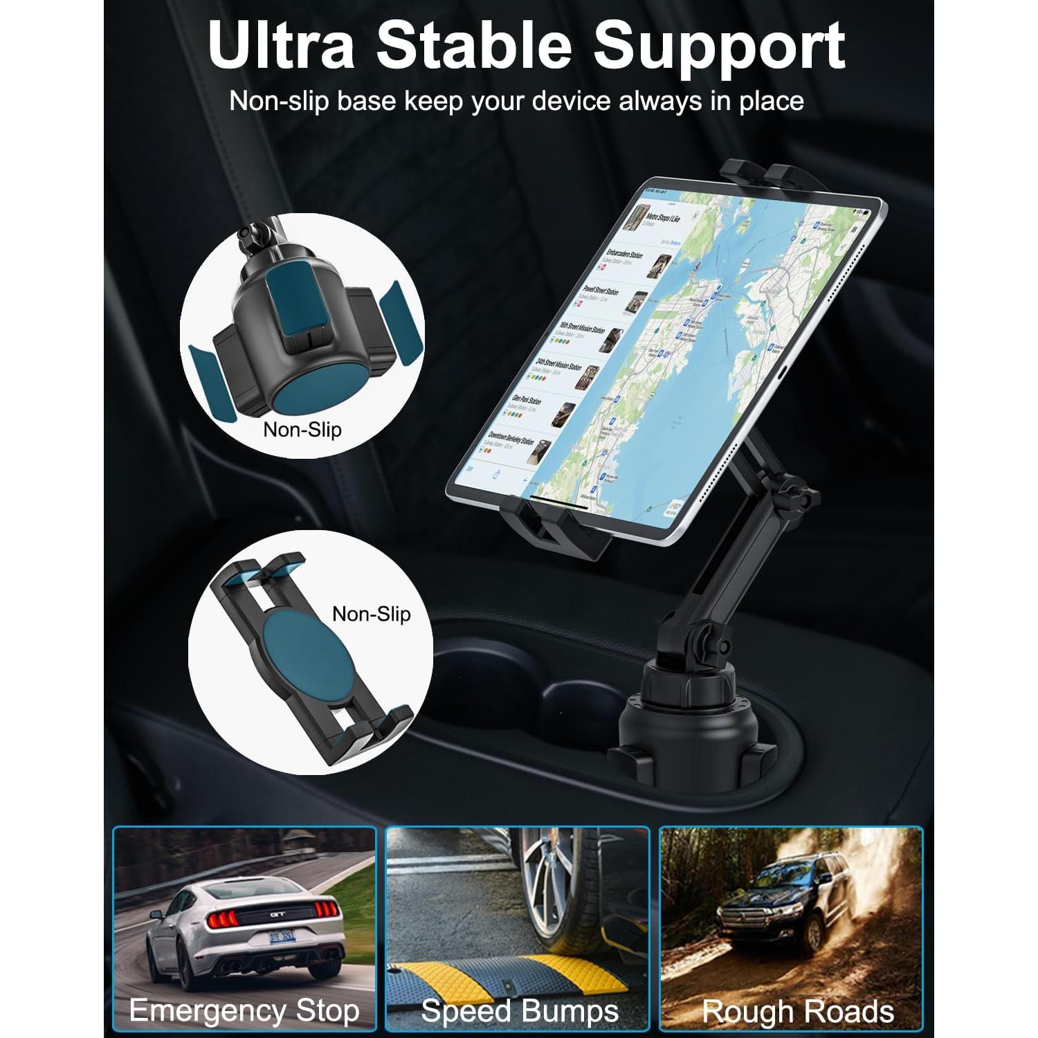 Soporte Universal para Tablet en Portavasos Woleyi 4-13"