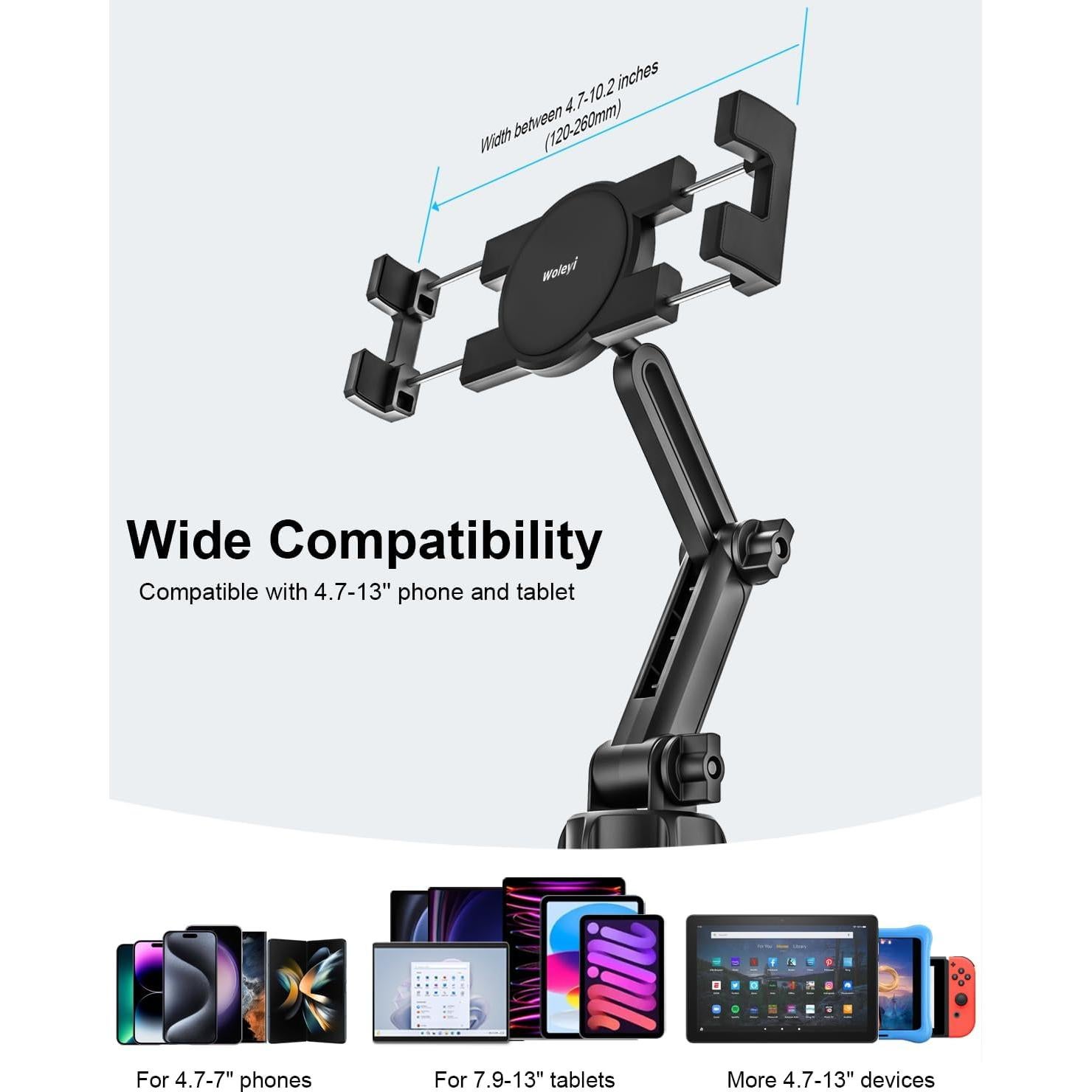 Soporte Universal para Tablet en Portavasos Woleyi 4-13"