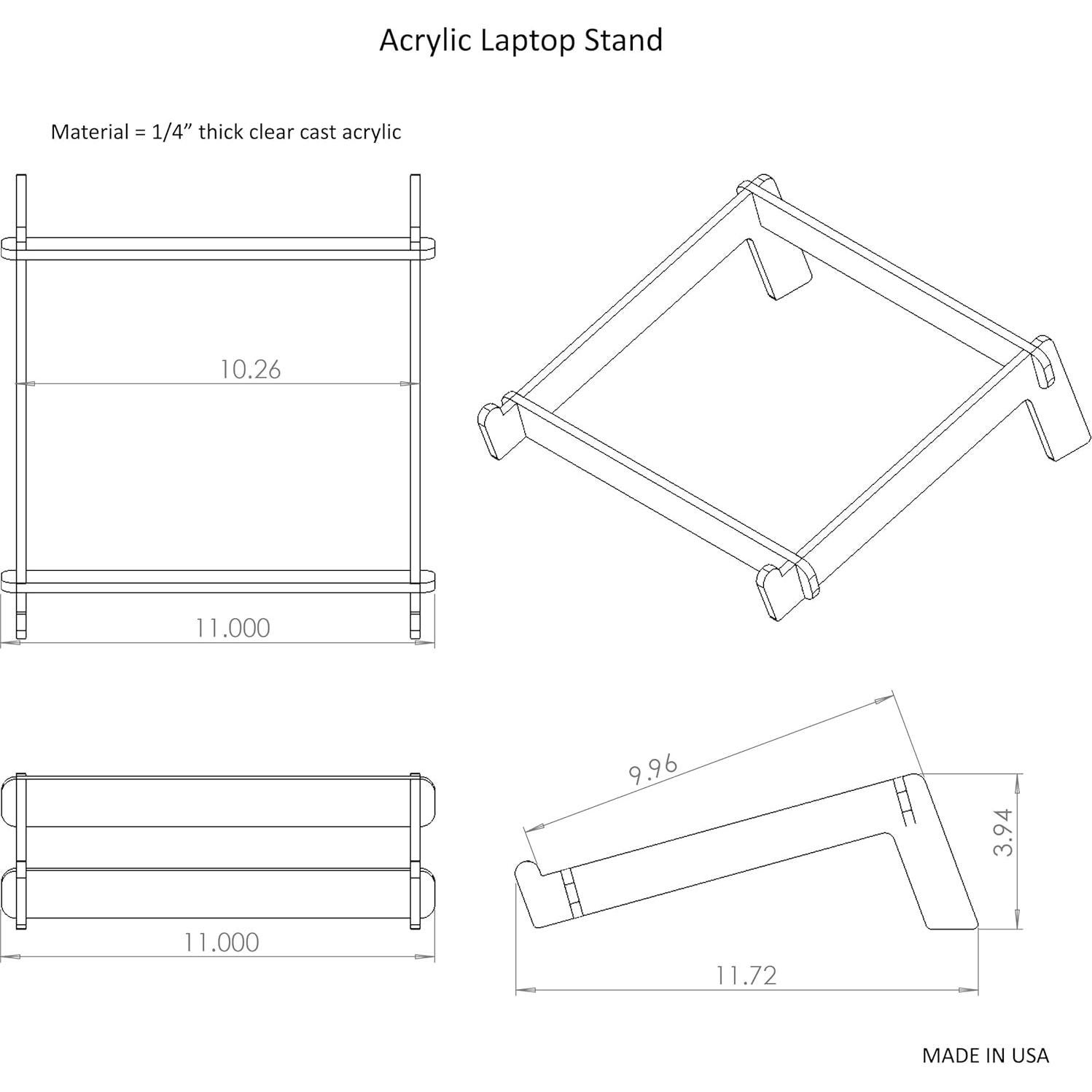 Soporte Portátil para Laptop Vray 6mm Ergonómico 10-43 cm