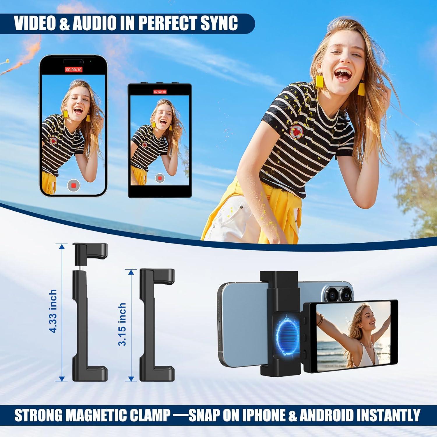 Monitor de Selfie HD VITANO con Control Remoto Bluetooth Negro