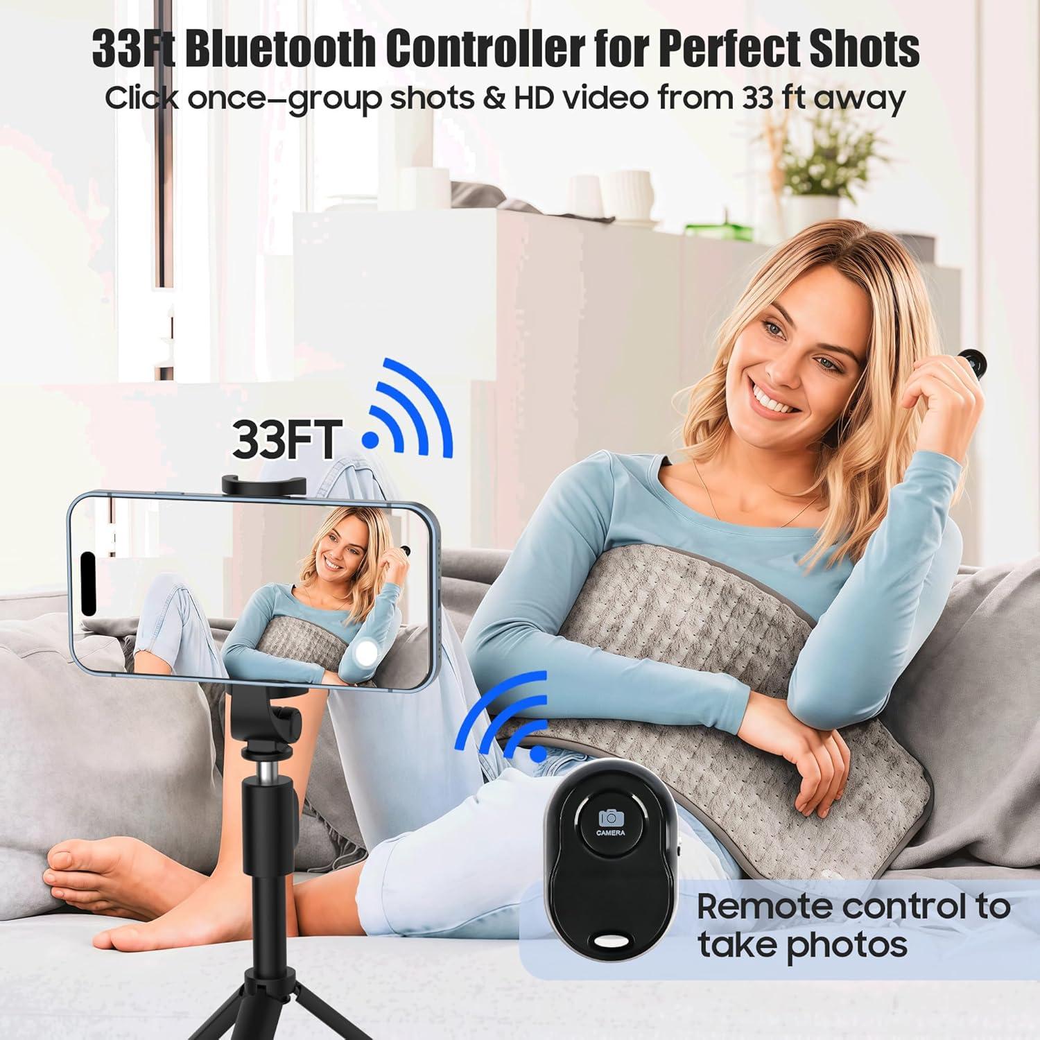 Monitor de Selfie HD VITANO con Control Remoto Bluetooth Negro